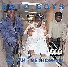 the Geto Boys wheeling Bushwick Bill, with a severely wounded eye, through the hospital on a hospital bed