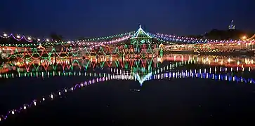 The decorative Ghadiarwa Pokhari during Chhath