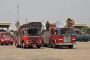 Ghana National Fire and Rescue Service (GNFRS) Fire Engines.