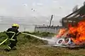 Ghana National Fire and Rescue Service (GNFRS) Rapid Intervention Firefighters Firefighting.
