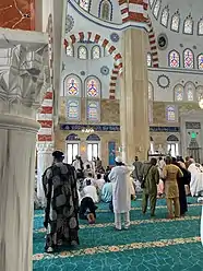 The interior view of the mosque