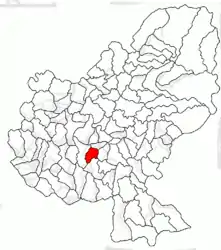 Location in Mureș County