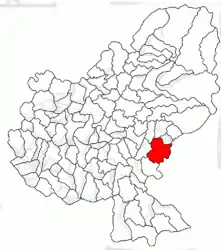 Location in Mureș County