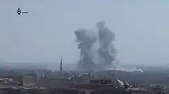 Aerial bombardments of East Ghouta in February 2018