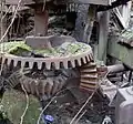 The adaptations to drive the saw mill.