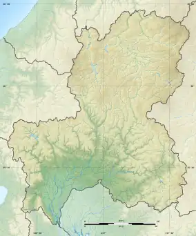Map showing the location of Ontake Prefectural Natural Park