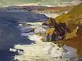 Stinson Beach, 1919, oil on cardboard
