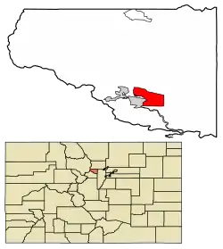 Location within Gilpin County, Colorado