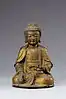 Gilt-bronze Seated Amitabha Buddha. Joseon dynasty. h. 27.9 cm. National Museum of Korea.