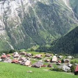 Panorama of Gimmelwald.