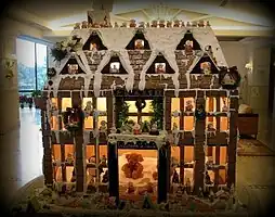 Gingerbread house with lighting