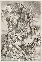 The Genius of Castiglione, etching, 1647-48