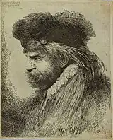 Head of a Man with an Oriental Turban, c. 1640, one of a popular series of character heads