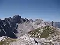 Cross, west of the summit, with Wampeter Schrofen