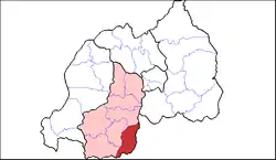 Shown within Southern Province and Rwanda