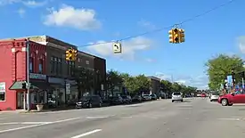 Looking west along Cedar Avenue (M-18 / M-61)