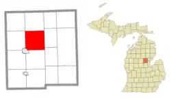 Location within Gladwin County