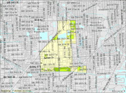 U.S. Census Bureau map showing CDP boundaries