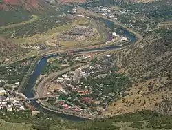 View of Glenwood Springs from Lookout Mountain.