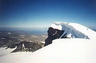 The summit seen from west
