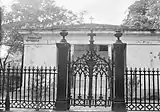 Entrance gate and fence in 1934.