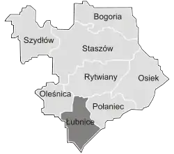 Location of Gmina Łubnice