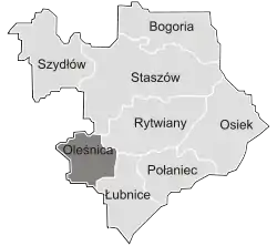 Location of Gmina Oleśnica