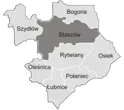 Location of Gmina Staszów