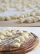 Gnocchi being prepared