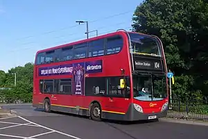 A Go-Ahead London General bus on route 104 at Beckton