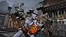 Screenshot of fight