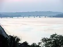 Mandovi Bridge view from the top of Ribandar