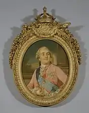 A tapestry portrait of Louis XVI from the Gobelins Manufactory