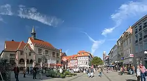 Göttingen market square and the old town hall