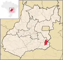 Location in Goiás  state