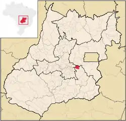 Location in Goiás  state