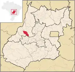 Location in Goiás  state