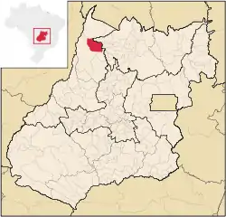 Location in Goiás  state