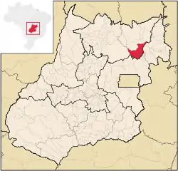 Location in Goiás  state