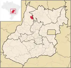 Location in Goiás  state