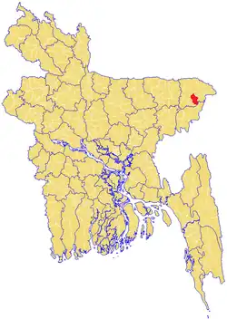 Location of Golapganj
