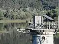 Gold Creek Dam tower with Little Black Cormorants