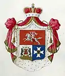 Coat of arms of the House of Golitsyn, 19th century