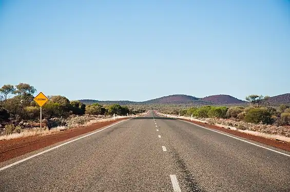 Photograph of single carriageway road