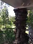 Stone porch post