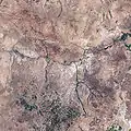 Göreme national park as seen from space