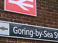 A sign outside Goring-by-Sea railway station.