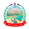 The seal features Prithvi Narayan Shah in the foreground with the outline Gorkha Palace in the background. There is also a balance scale near the outline of palace representing equality. The seal is surrounded by flag of Nepal in the top, two rhododendron flower on each side of the flag and a laurel on the left and right side. A  red ribbon with the words Gorkha Municipality, Nepal in Nepali language is at the bottom.