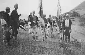 Wedding party in the mountains of Upper Reka, 1907