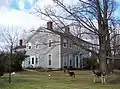 David Thompson House, guarded by German shepherds